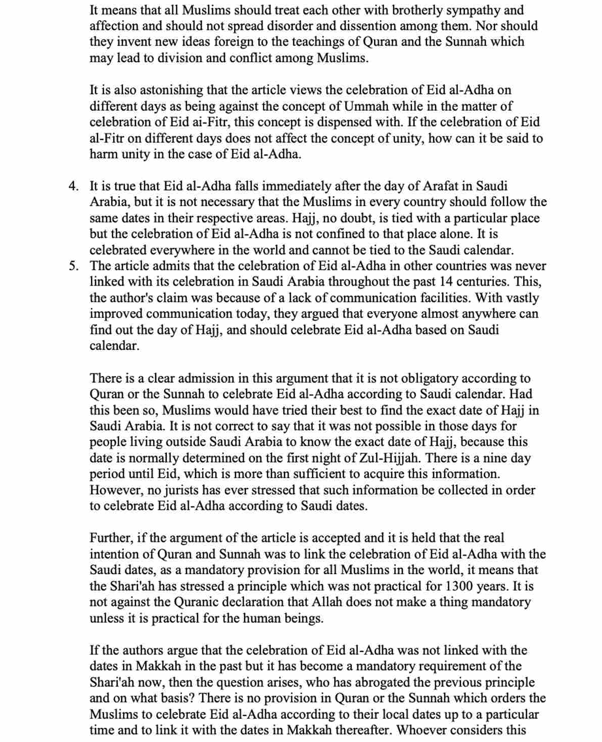 determination of EID al-adha 